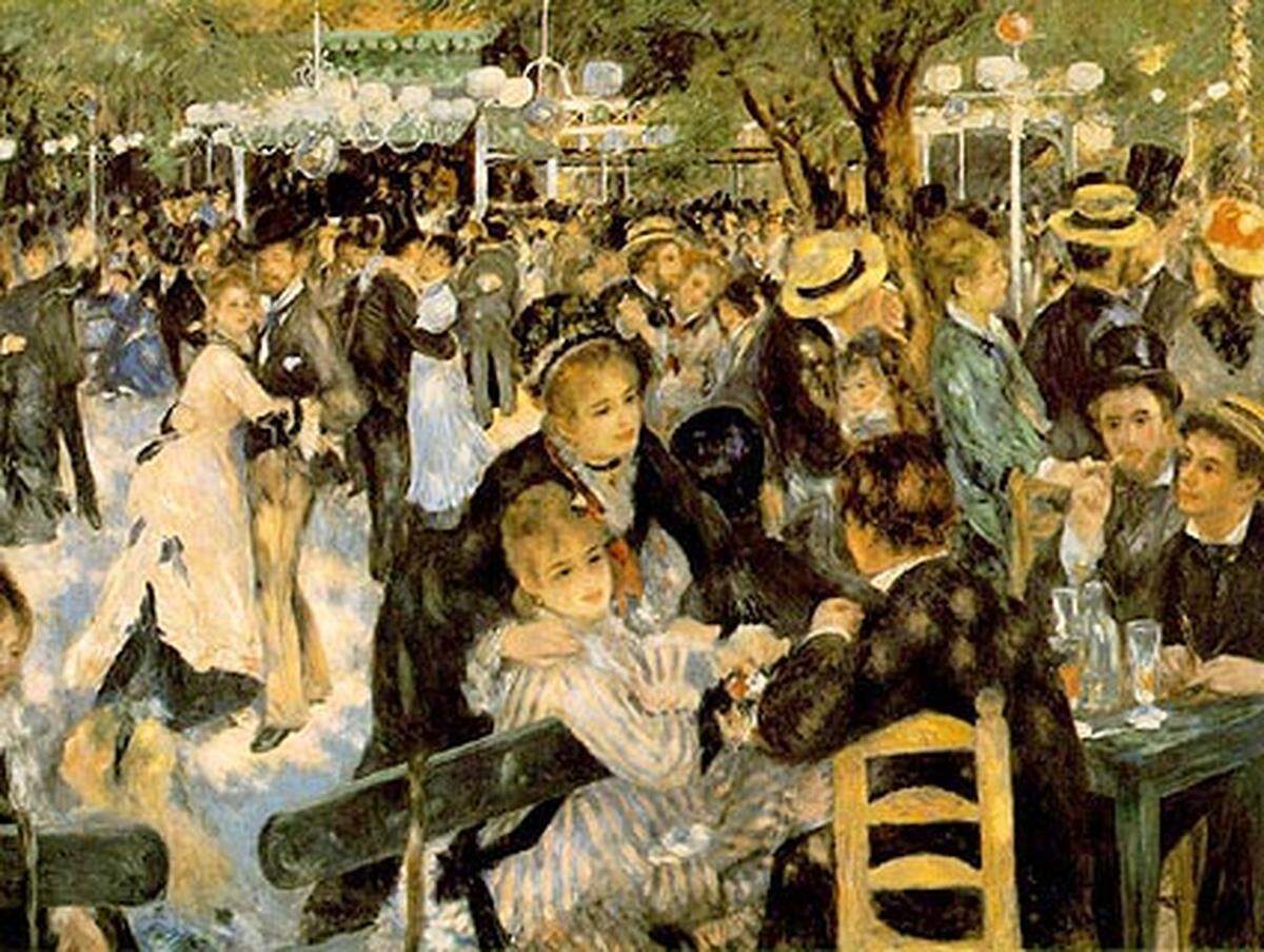 Das Gemälde des französischen Malers Pierre-Auguste Renoir aus dem Jahre 1876, das Menschen im Pariser Bezirk Montmartre zeigt, liegt auf Platz zehn. Im New Yorker Auktionshaus Sotheby's erzielte es den stolzen Preis von 78,1 Millionen Dollar.