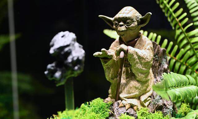 Yoda bei der Star-Wars-Fan-Ausstellung in Wien zu sehen ist.