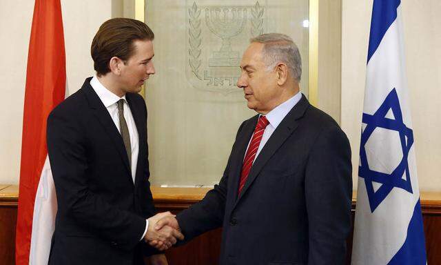 Außenminister Sebastian Kurz mit seinem Gastgeber Benjamin Netanjahu.