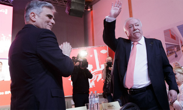 Faymann und Häupl bei der Klubklausur.
