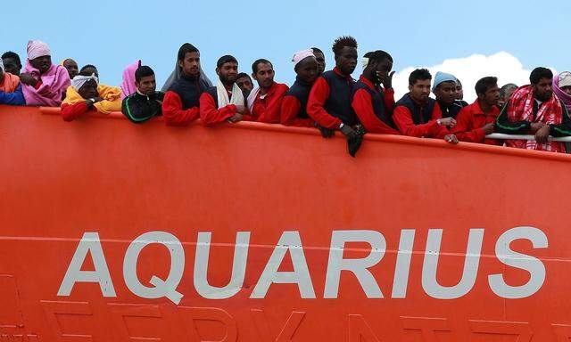 Archivbild. Die "Aquarius 2" ist das letzte private Rettungsschiff im Mittelmeer.