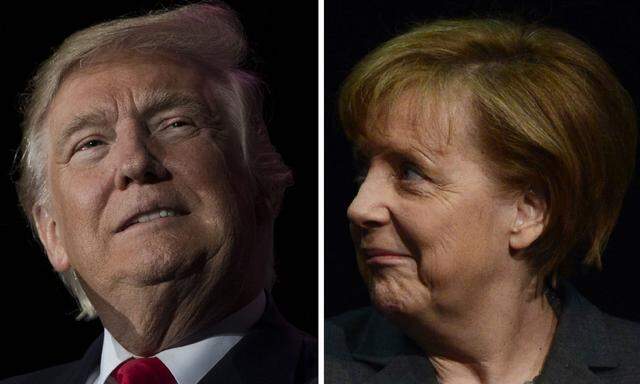 Donald Trump und Angela Merkel - zwei unterschiedliche Charaktere telefonieren.