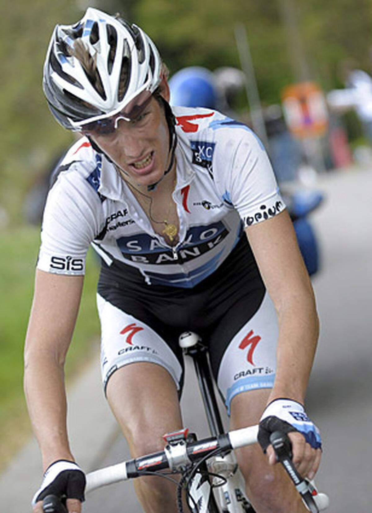 Land: Dänemark  Budget: 7 Millionen Euro  Bisherige Tour-Bilanz: acht Teilnahmen, 14 Etappensiege, ein Gesamtsieg (Sastre 2008), drei Bergtrikots, ein Weißes Trikot (Bester Jungprofi), zweimal Bestes Team  Wichtigste Fahrer 2009: Fränk Schleck (LUX), Andy Schleck (LUX/Bild), Fabian Cancellara (SUI), Jens Voigt (GER)
