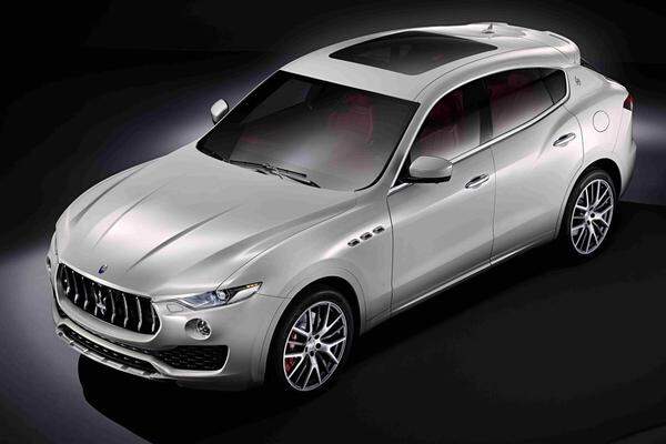 Maserati zeigt beim Autosalon das Luxus-SUV Levante. Die Karosserie des SUV besteht aus Aluminium, was  Gewichtsersparnis bringt.