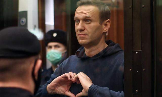 Alexej Nawalny bei einer gerichtlichen Anhörung in Moskau im Jahr 2021.