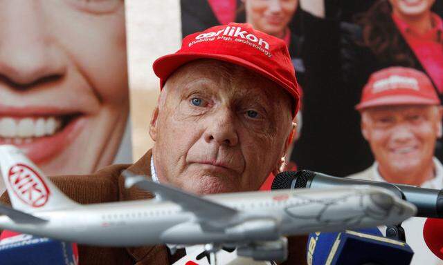 FILE PHOTO: Lauda, President of Niki low cost airline, Adresses the media in Vienna