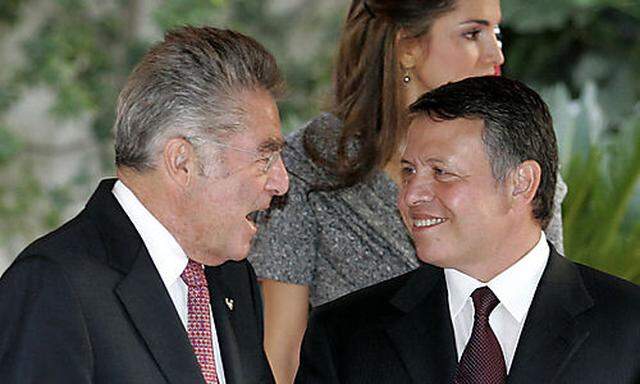 Heinz Fischer, Jordans King Abdullah, Queen Rania, s King Abdullah, Queen Rania, 