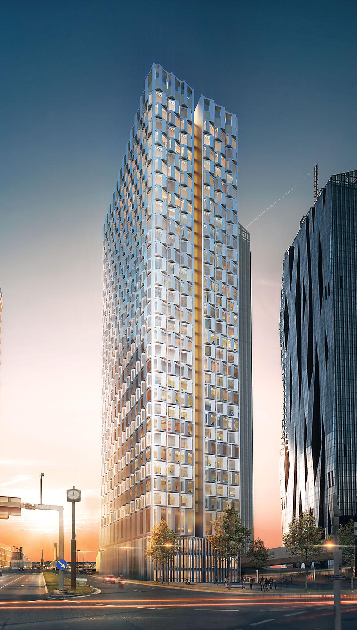 Visualisierung DC Tower 3: DIe Fertigstellung ist für 2021 geplant.