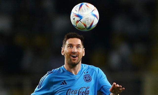 Lionel Messi: Fokussiert auf den Ball, für die WM in Katar bereit.