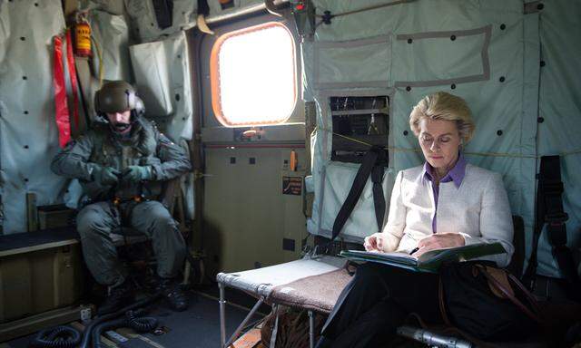 German Defence Minister von der Leyen visits troops