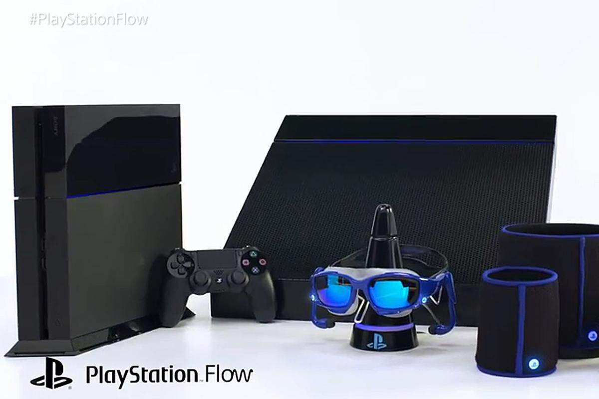 Die Sony PlayStation präsentierte am Mittwoch ebenfalls eine Neuheit: PlayStation Flow. Ist man im Videospiel "The Last of Us Remastered" bei einer Unterwasser-Sequenz angekommen, könne man diese mit Hilfe einer neuen PlayStation-Brille und Bluetooth in einem Pool oder Schwimmbad realistisch weiterspielen.