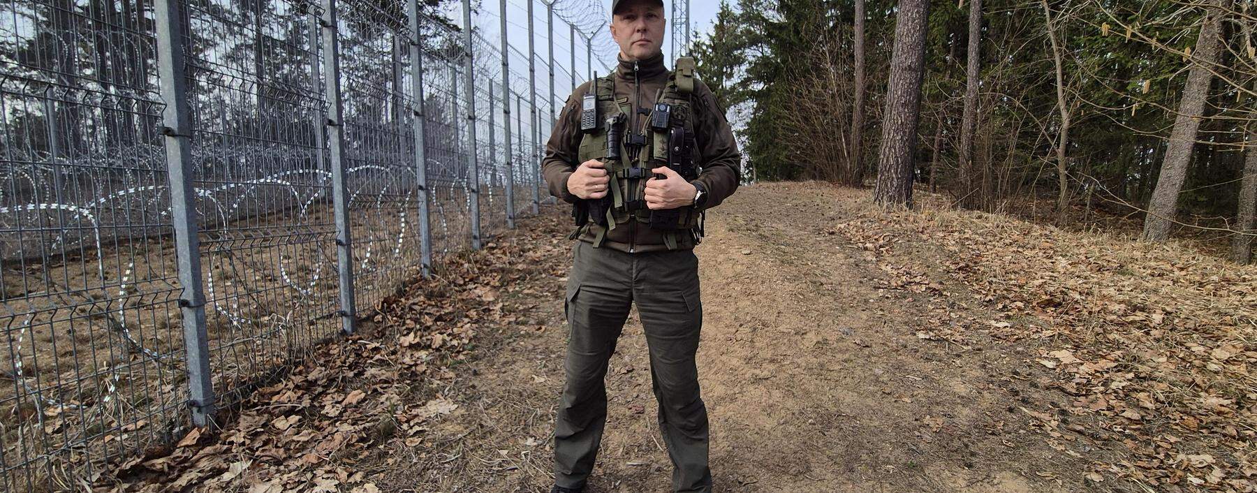 Grenzkommandant Beloručkinas an der Grenze zu Belarus.