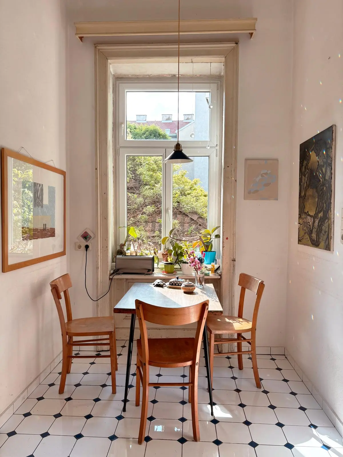 Favorite place kitchen with a view of the courtyard.