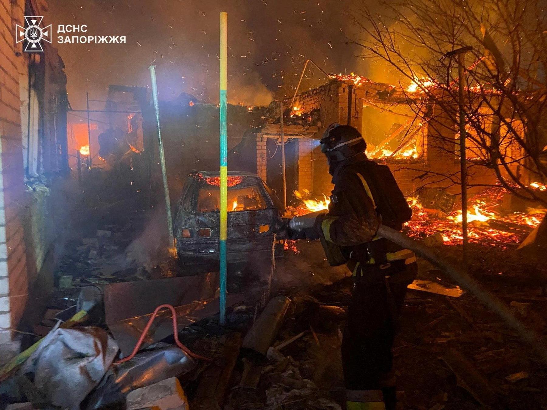 Ukraine: Ein Toter bei massiven Angriffen auf Region Saporischschja