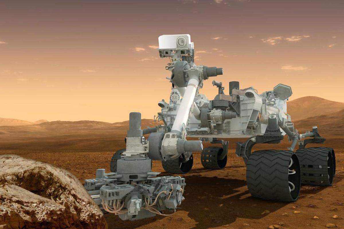 "Mars Science Laboratory" ist der Name der Nasa-Mission zur Erforschung des Mars. Zu diesen Zwecken ist der Roboter "Curiosity" (Neugier) am 26. November 2011 um 16:02 MEZ in Richtung rotem Planeten aufgebrochen ist. DiePresse.com zeigt die Meilensteine der Marsmission. Im Bild: eine Animation des Marsroboters.