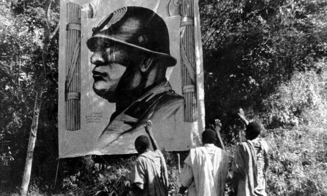 Krieg Abessinien-Italien 1935/36: Mussolini Plakat