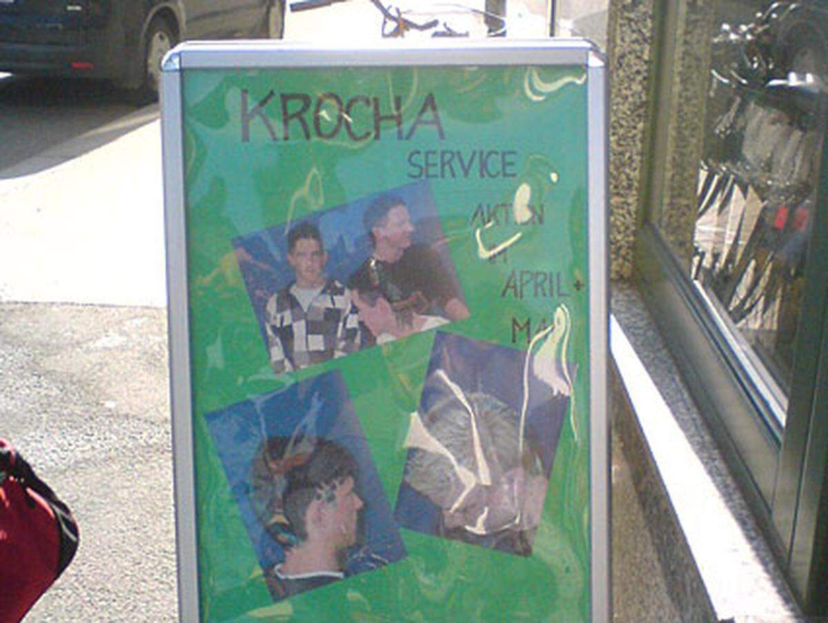 Wissenswert: Krocha müssen offenbar immer wieder zum Service.  Gesehen in St. Pölten von DiePrese.com-User Christoph.