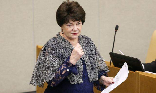 MOSCOW RUSSIA FEBRUARY 7 2018 Russian State Duma member Tamara Pletnyova at a plenary session o