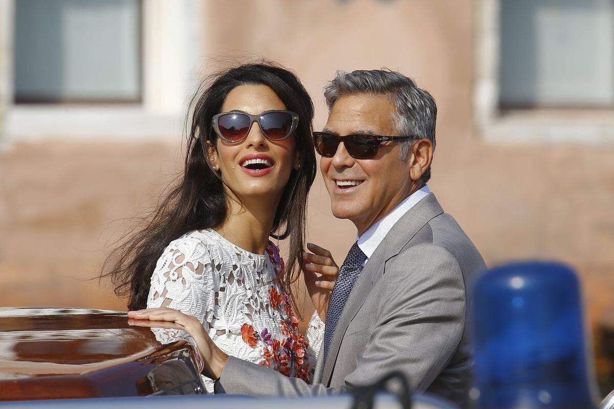 Auch er hat sich getraut. Frauenschwarm George Clooney heiratete im September die britisch-libanesische Juristin Amal Alamuddin in Venedig.