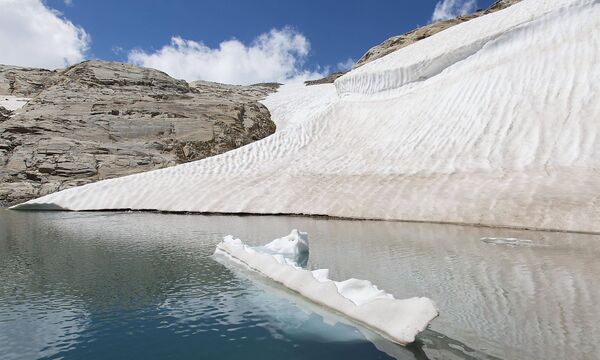 Der Bockkarkees Gletscher im Sommer im Wasserfallwinkel, Nationalpark Hohe Tauern, Kärnten.