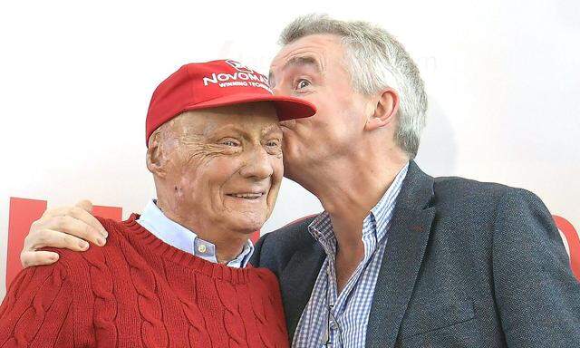 Niki Lauda mit seinem neuen Partner Michael O'Leary.