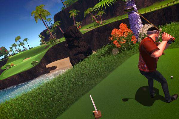 Ein Golf-Spiel, das dem Playstation-Spiel "Hot Shots Golf" zum Verwechseln ähnlich ist.