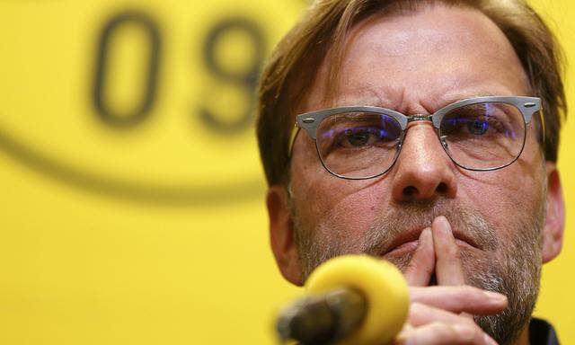 Borussia Dortmund´s coach Klopp attends his news conference in Dortmund