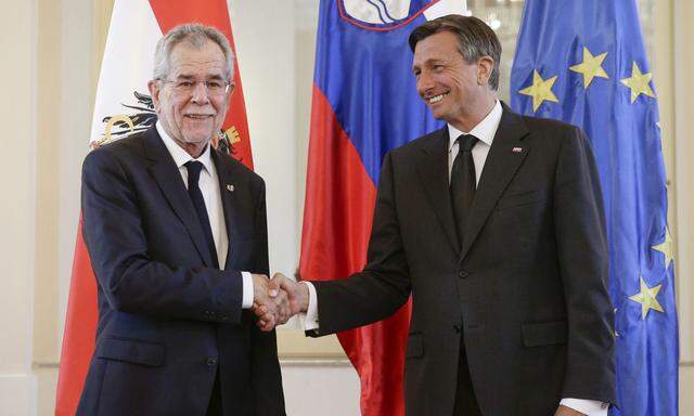  Bundespräsident Alexander Van der Bellen und der slowenische Staatspräsident Borut Pahor
