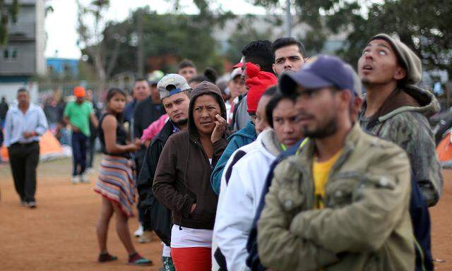 Platz und Hilfsgüter für die Migranten in Tijuana sind knapp.