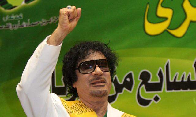 Gaddafi Gruene Wahlkampf