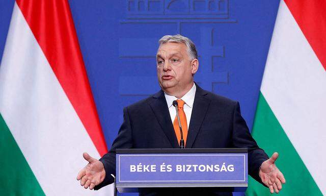 FILE PHOTO: Hungarian PM Orban speaks during news conference in Budapest