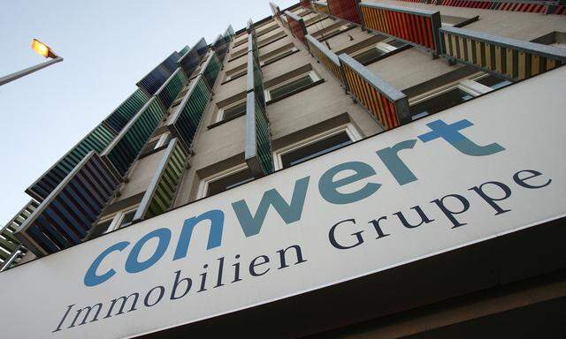 The headquarters of Austrian properties group Conwert is pictured in Vienna