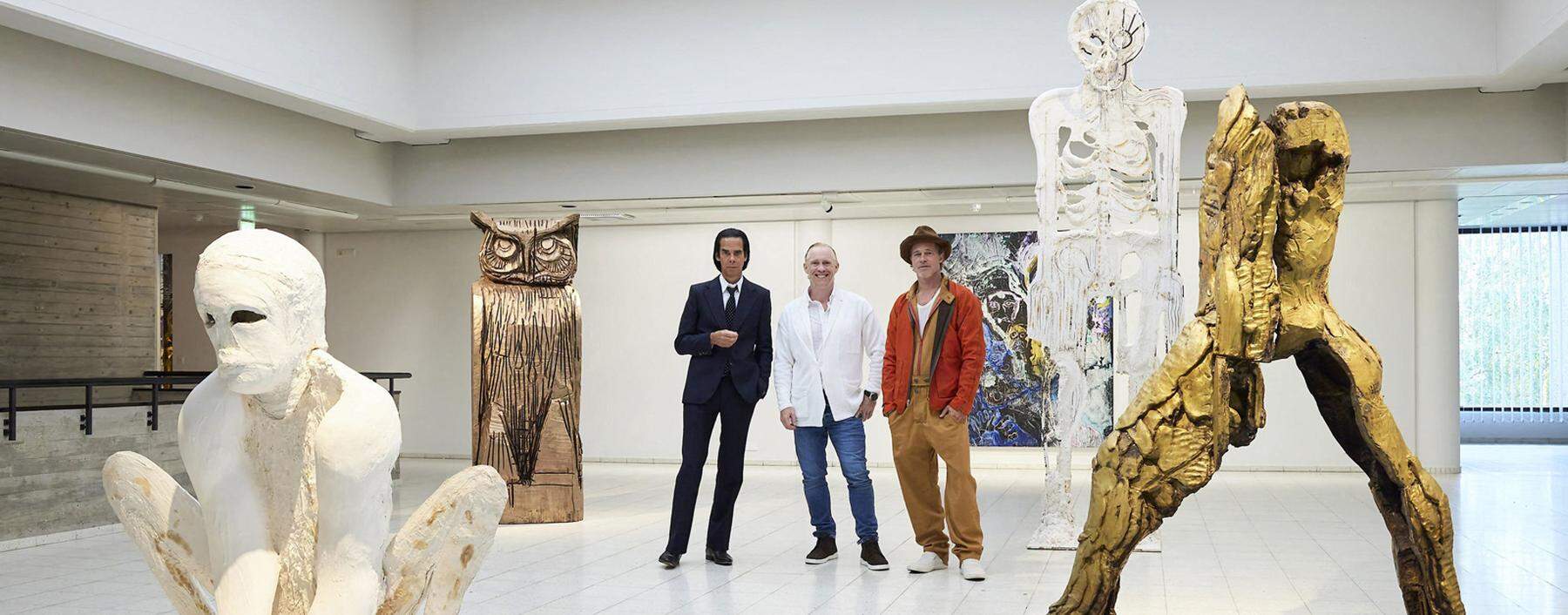 Bester Karriereschachzug: Thomas Houseago im Hilden Museum inmitten von Brad Pitt, Nick Cave und seinen Skulpturen.