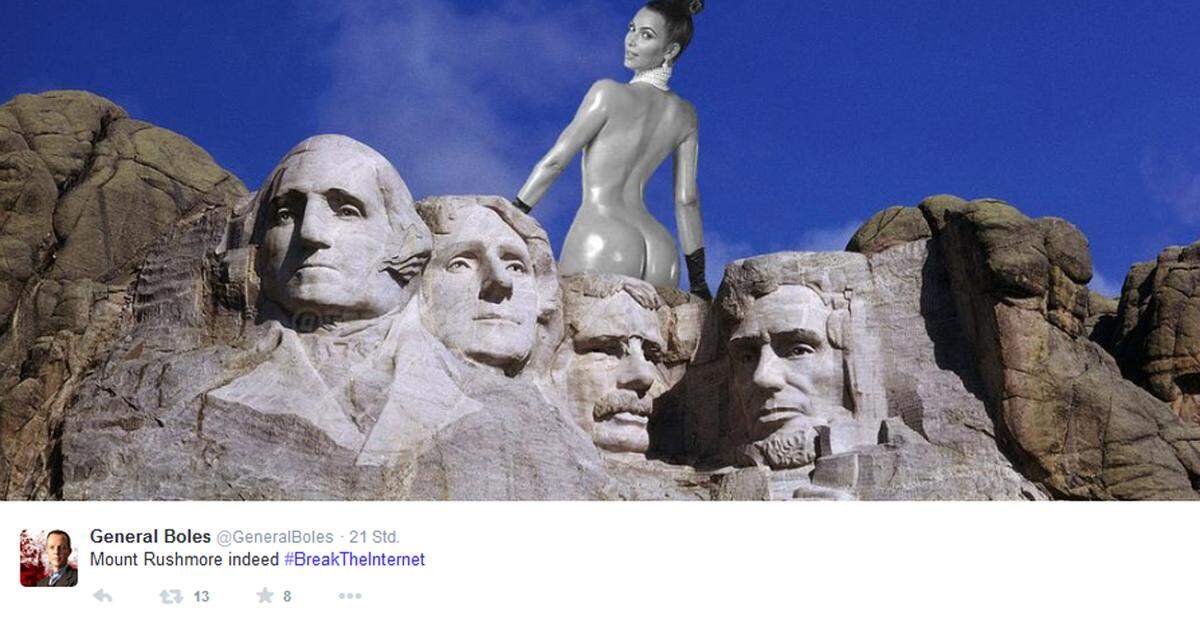 Für User General Boles gehört Kim Kardashians Kehrseite auf den Mount Rushmore.