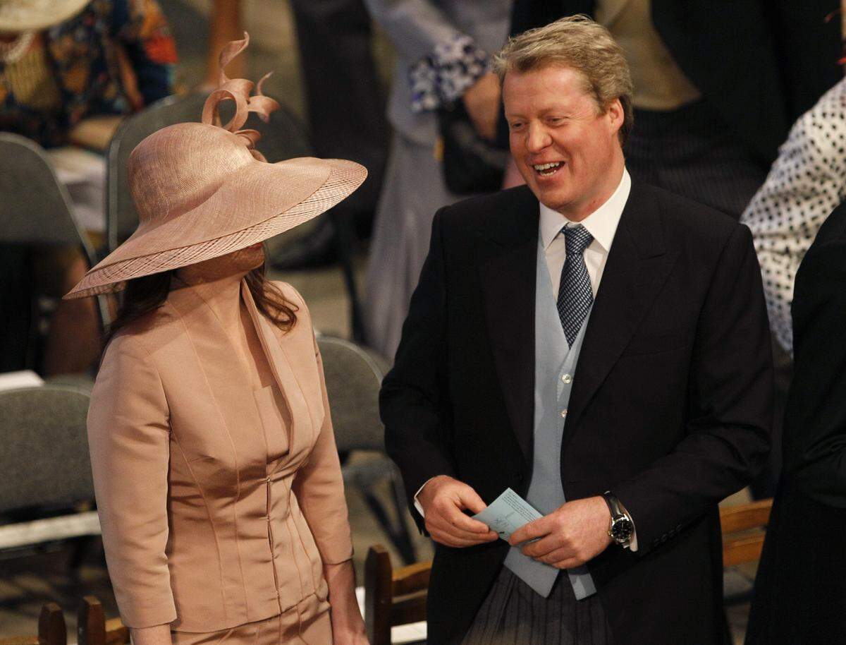 Auch die Familie der verstorbenen Diana war vertreten, hier sieht man ihren Bruder Charles Spencer.