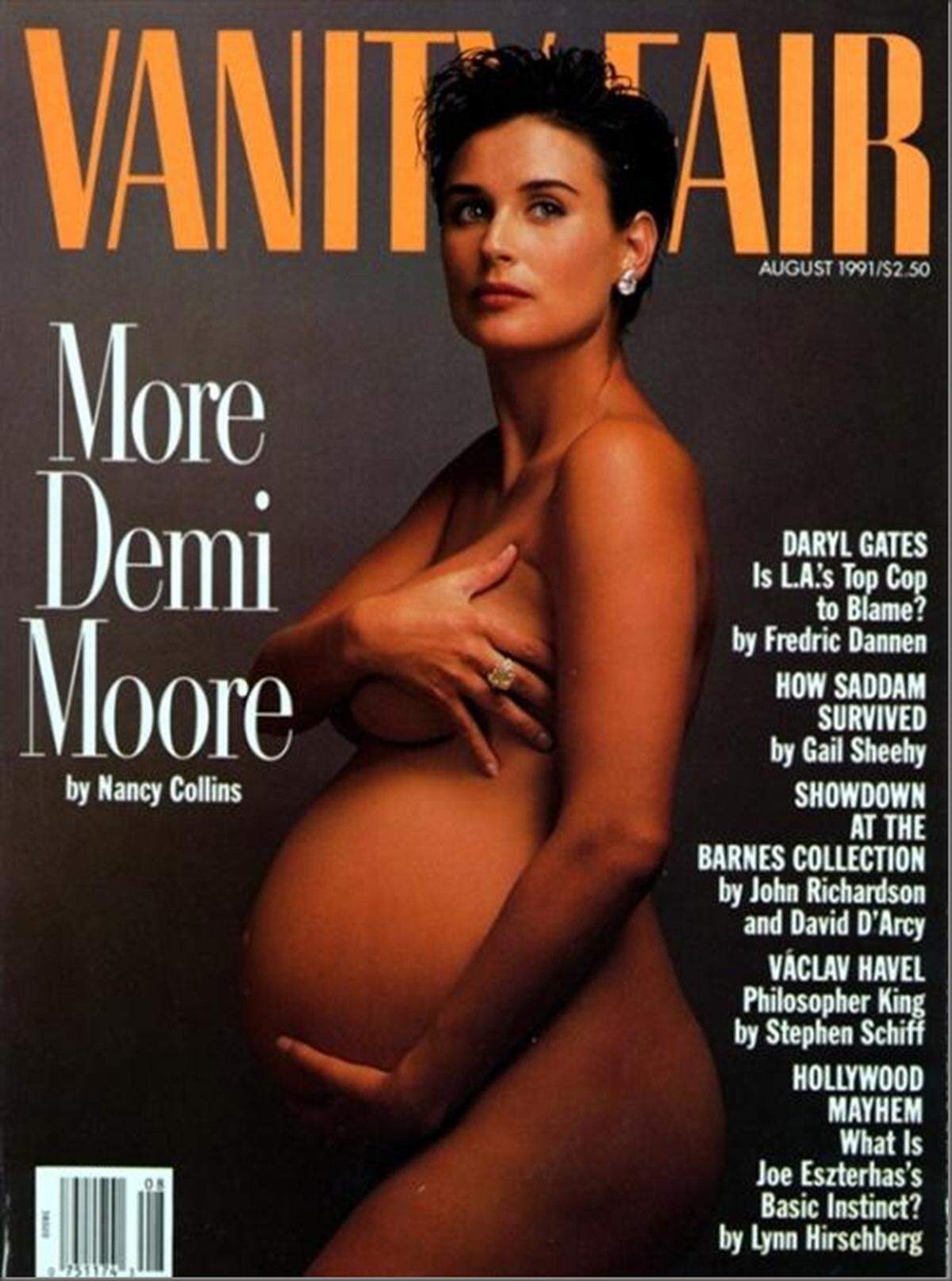 Magazincover über die man sich empörte, gab es in der Vergangenheit schon viele. So beispielsweise die nackte und hochschwangere Demi Moore auf dem Cover der Vanity Fair im August 1991. Viele Trafiken verboten oder verdeckten das Titelbild damals.