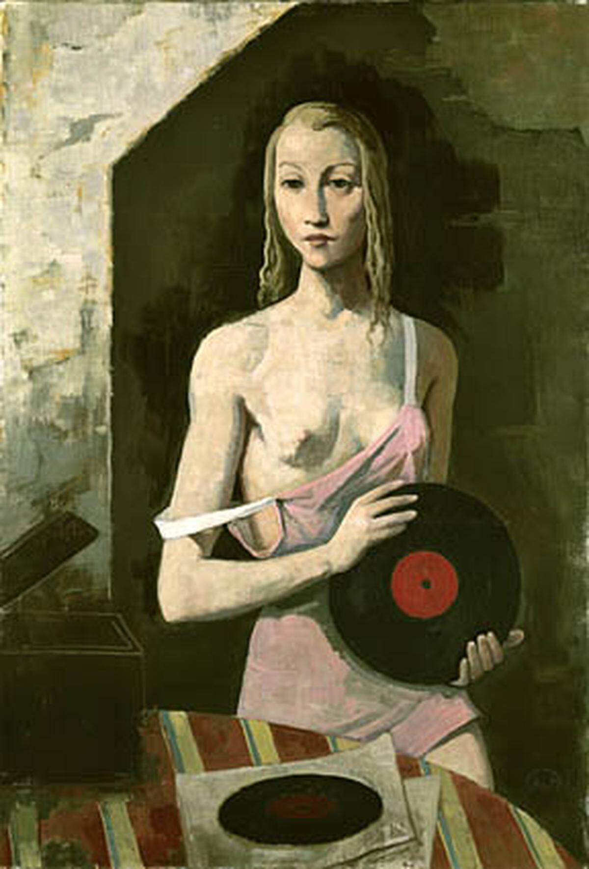 Karl Hofer, Mädchen mit Schallplatte, 1941, Albertina, Wien – Dauerleihgabe der Sammlung Forberg, (c) VBK Wien, 2009