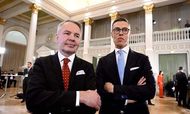 Pekka Haavisto (li.) und Alexander Stubb sind außenpolitisch auf einer Linie. 