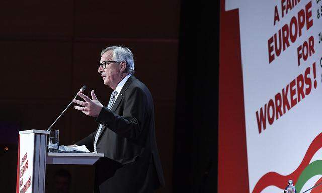 EU-Kommissionspräsident Jean Claude Juncker war Gast beim Kongress des Europäischen Gewerkschaftsbundes.