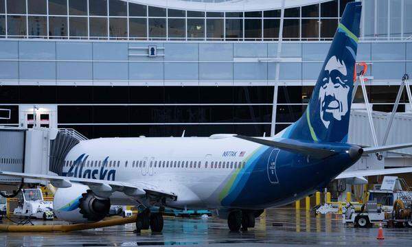 Eine Boeing 737-9 Max der US-Fluggesellschaft Alaska Airlines.