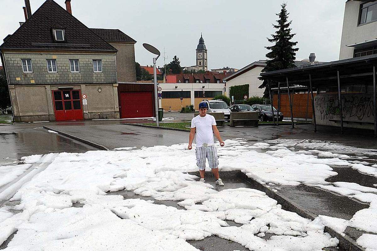 In Oberösterreich ist Hagel niedergegangen und hat allein in der Landwirtschaft einen Schaden von 2,6 Millionen Euro an.