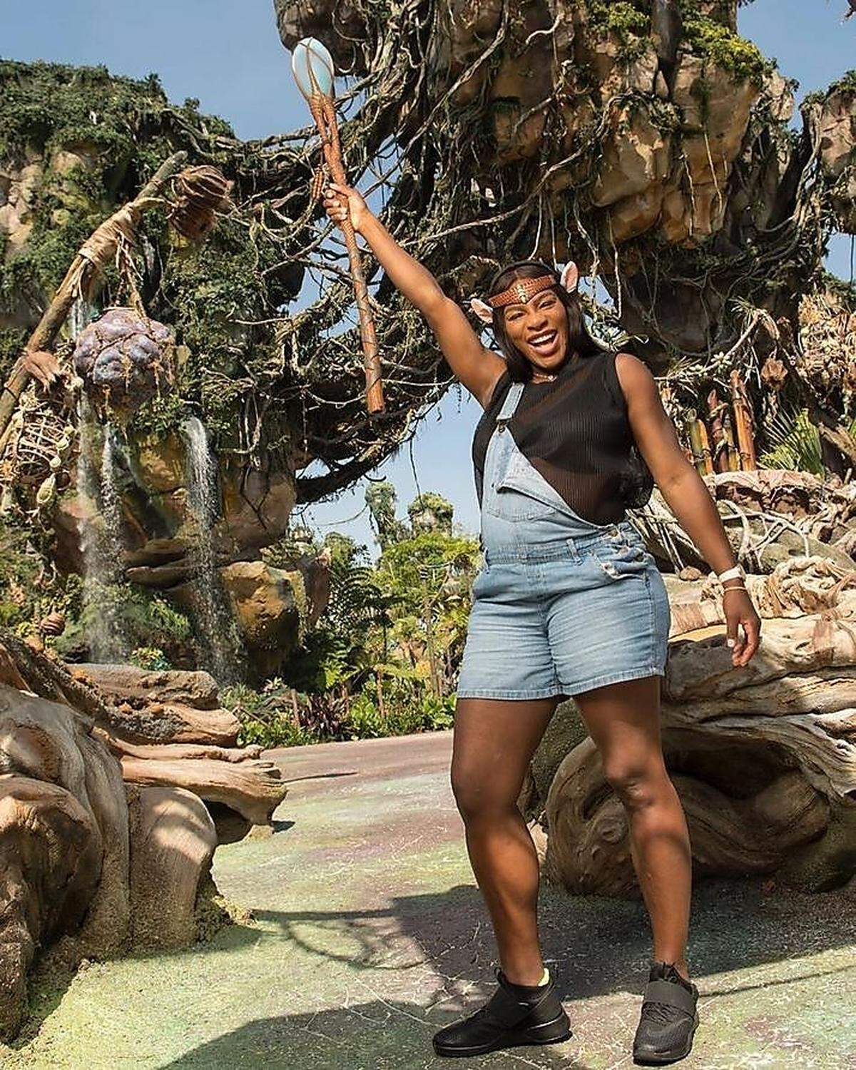 Tennisstar Serena Williams hatte Spaß bei einem Ausflug in den Disney-Park zum Film "Avatar".