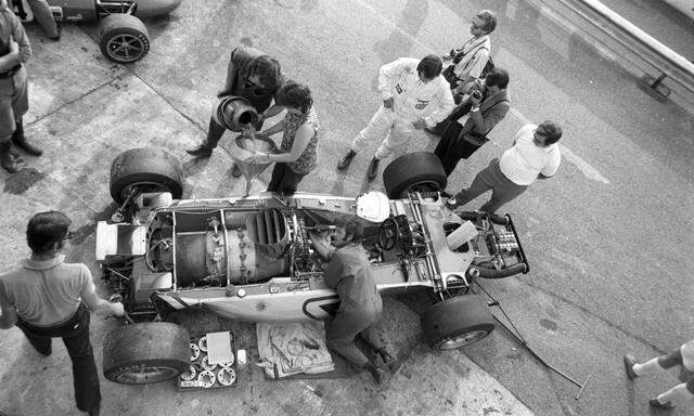 Durstige Turbine: der Lotus 56B von Emerson Fittipaldi, Monza 1971.