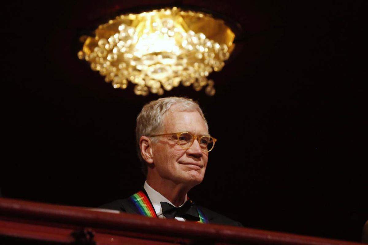 Der Preis setzt nicht nur seiner Karriere die Krone auf, David Letterman im John F. Kennedy Center for the Performing Arts.