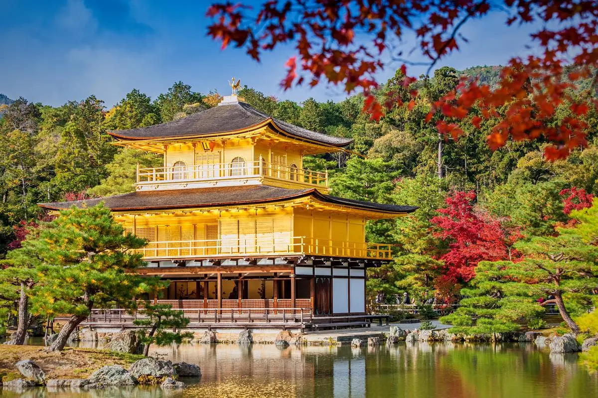 The golden pavilion in Kyoto, once a retreat of a shogun, is considered an icon of classic temple architecture.
