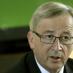 Former Luxembourg´s Prime Minister and European Commission President candidate Juncker speaks during a panel discussion on European affairs in Riga