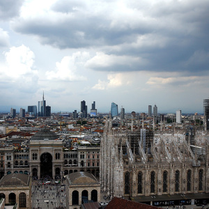 Dunkle Wolken über dem Finanzplatz Mailand: Vor allem Bankaktien brachen ein. 