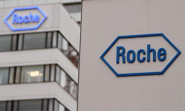 Logo of Swiss drugmaker Roche is seen at its headquarters in Basel