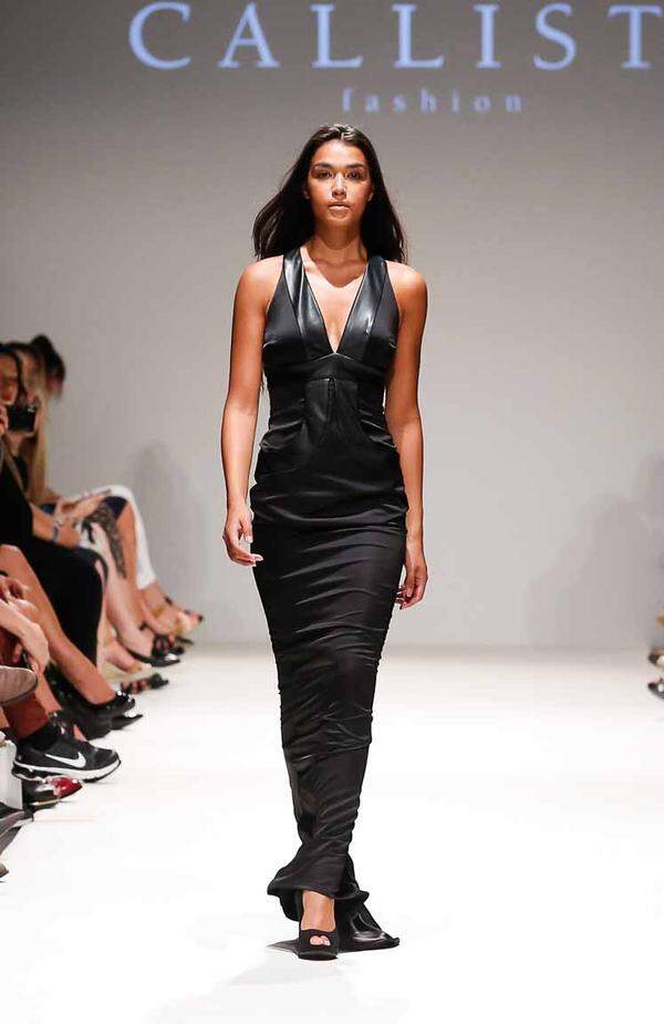Extravagant und urban kam die Mode von Fashion Week-Fixstarterin Martina Mueller mit ihrem Label Callisti daher.