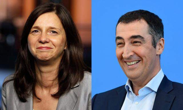 Katrin Göring-Eckardt und Cem Özdemir sind die Geischter der Grünen für die anstehende deutsche Bundestagswahl.